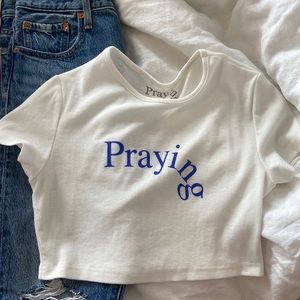 Praying baby tee